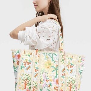 Roller Rabbit Target Colorful Tropical Fringe Print Tote Bag